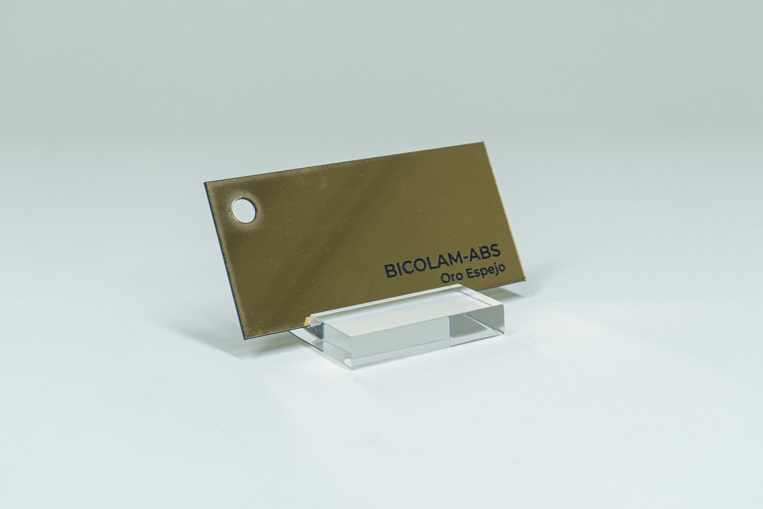 BICOLAM LASERABLE ORO ESPEJO CON NEGRO 1.5 MM